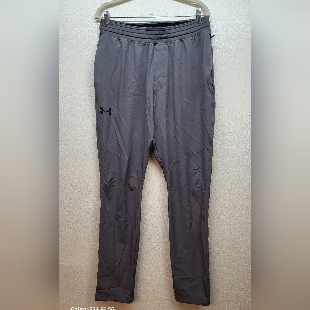 Under Armour Mens Gray Fitted Pants